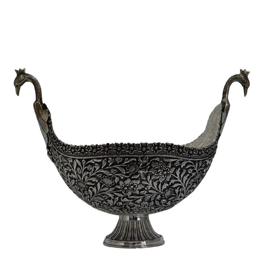Peacock Boat Design Fruit Bowl
