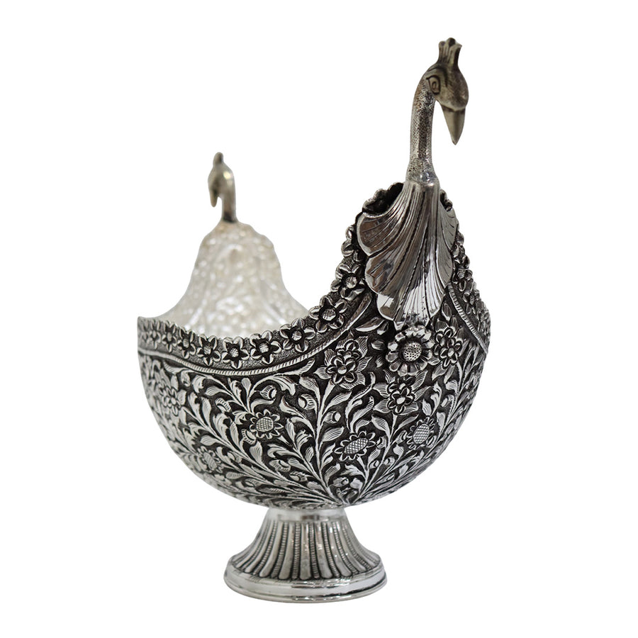 Peacock Boat Design Fruit Bowl