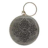 Round Floral Clutch