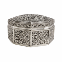 Octagon Floral Jewelry Box