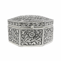 Octagon Floral Jewelry Box
