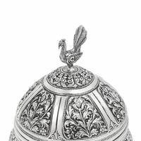 Dome Jewelry Box  with Peacock top
