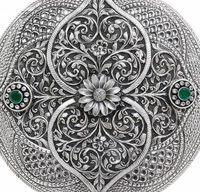 Round Floral Clutch