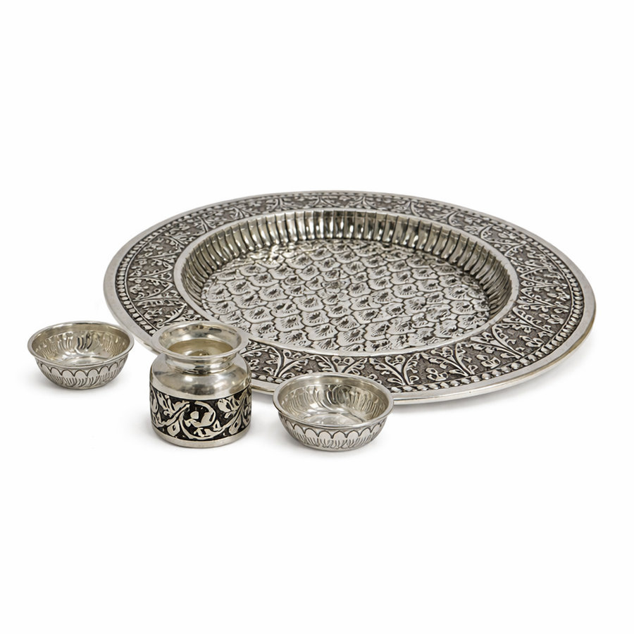 Forest design Pooja Plate Set