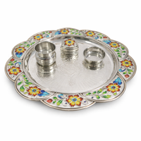Meenakari Floral Pooja Plate