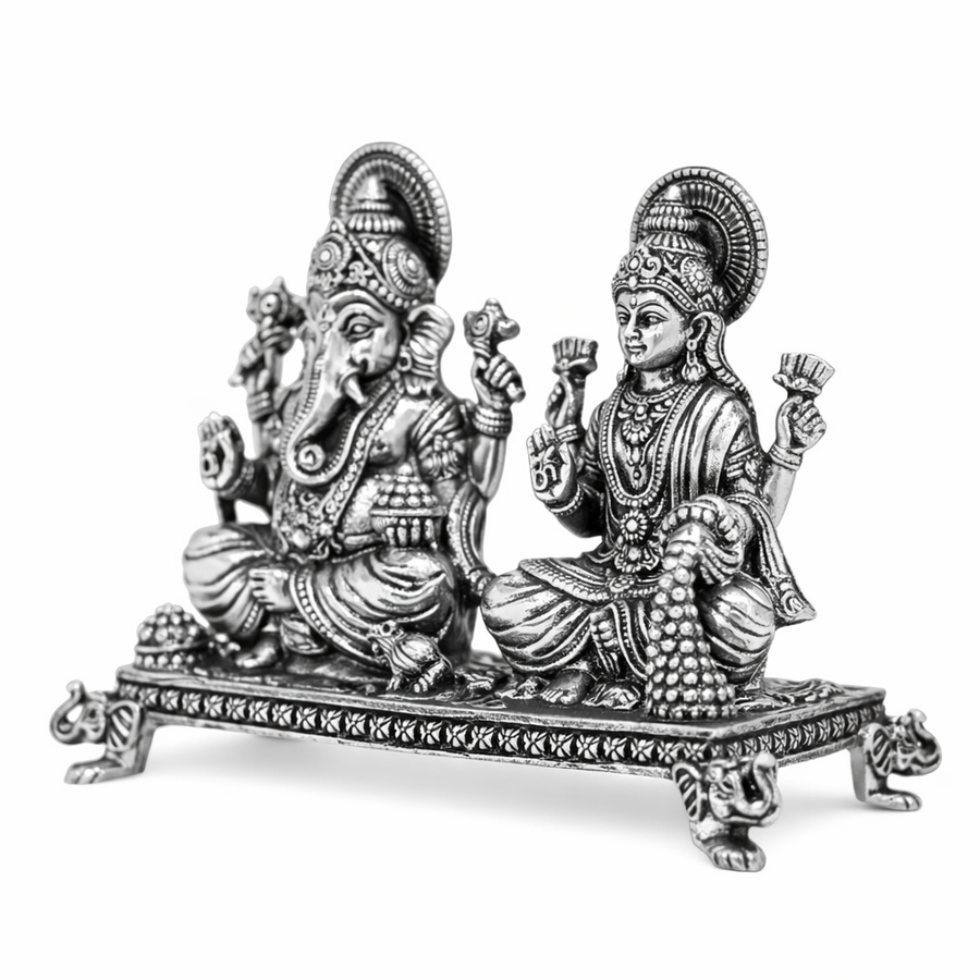 Laxmi Ganesh Ji Idol with Choki