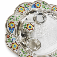 Meenakari Floral Pooja Plate