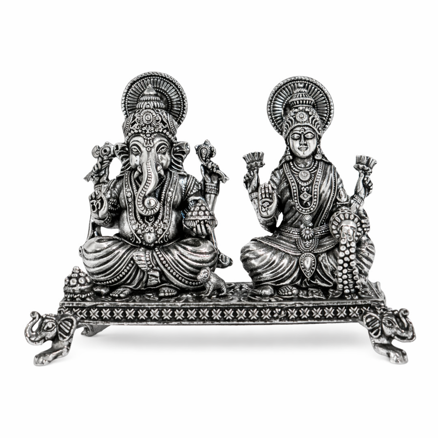 Laxmi Ganesh Ji Idol with Choki