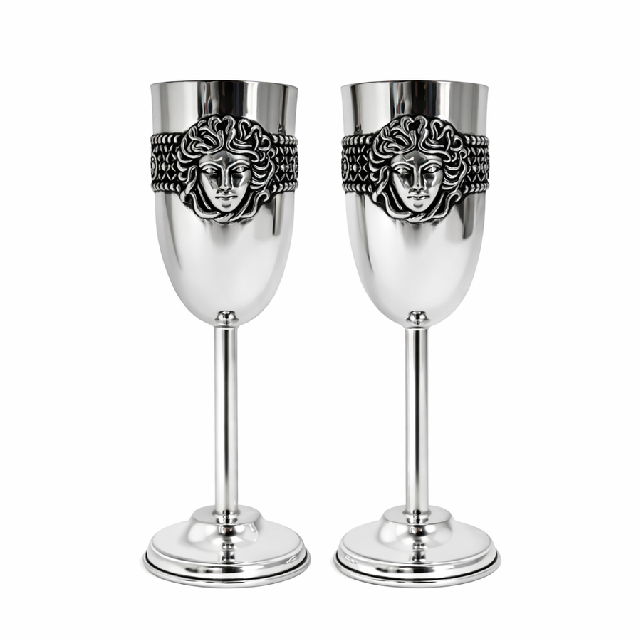 Medusa Design Wine Glass Set (2 Pcs)