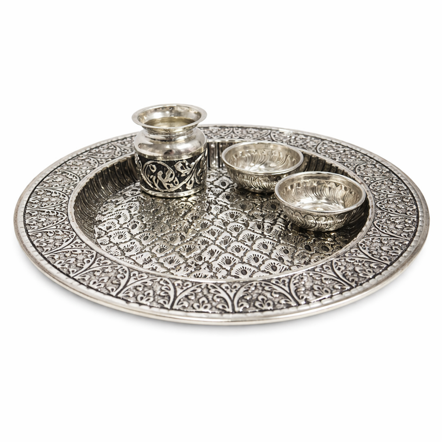 Forest design Pooja Plate Set