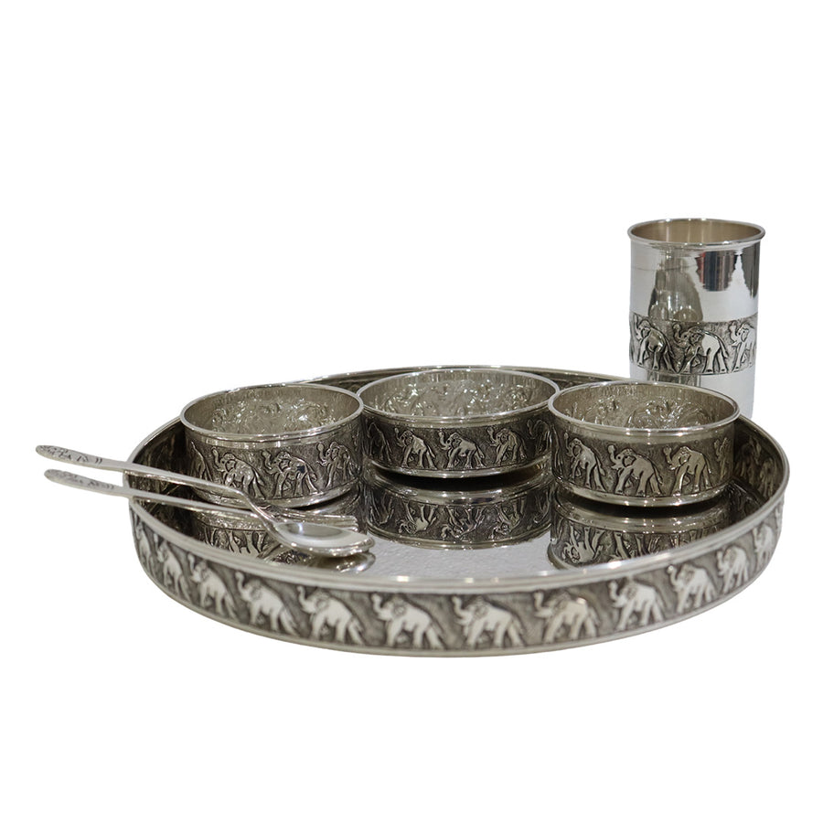 Elephant Nakshi Design Plate Set