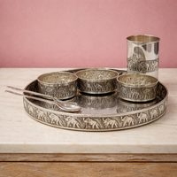 Elephant Nakshi Design Plate Set