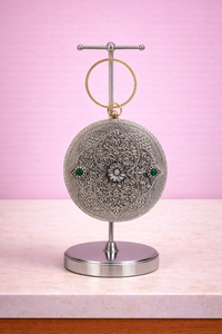 Round Floral Clutch