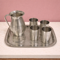 Jug and Glass with Tray Set