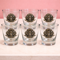 Lion motif Scotch Glass Set (6 Pcs)
