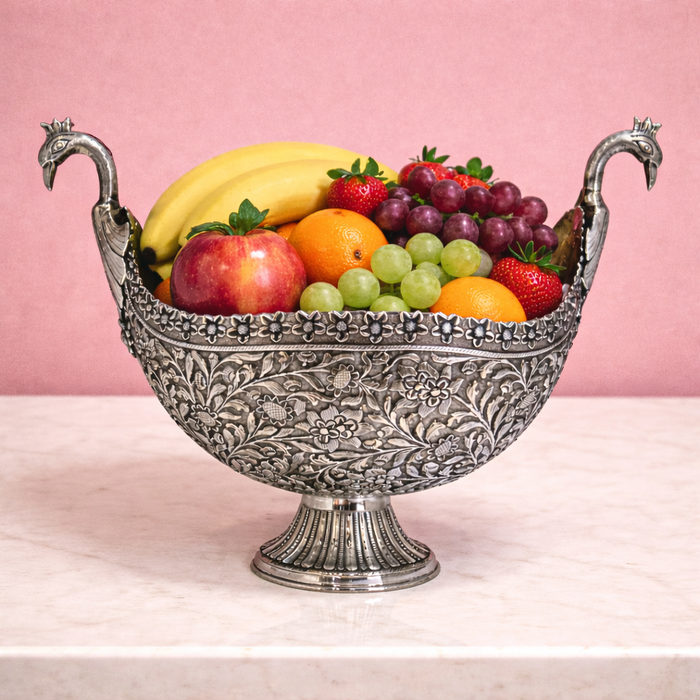 Peacock Boat Design Fruit Bowl